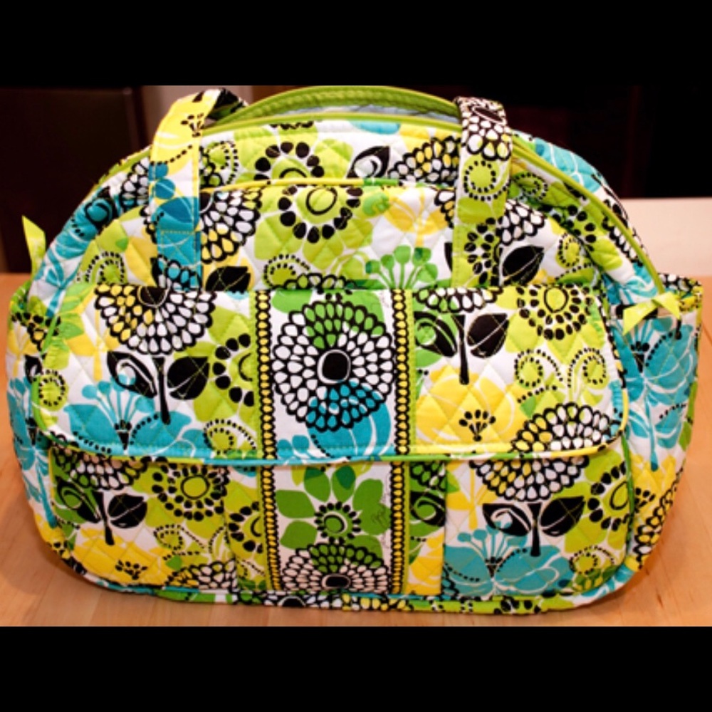 Super Cute Vera Bradley Lime’s Up Baby Bag / Purse